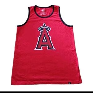 '47 Brand Mens Red Anaheim Angels Baseball Official Tank Top M